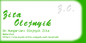 zita olejnyik business card